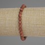 Avventuraine Bracelet Golden Sand Faceted Bead, 6mm diameter ±, length 18cm ± stretch