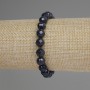 Aventurine Bracelet 'Night of Cairo' Faceted Bead, 8mm diameter, length 7.1in (18 cm) ± stretch