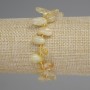Bracelet Citrine Faceted Butterfly, diameter 10-18×5-7mm± beads 3mm±, length 18cm± stretch