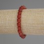 Carnelian Beaded Cube Bracelet, 7mm diameter, 18cm length, stretch