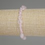 Bracelet Pink Quartz Faceted Beads, diameter 5-8x6mm, length 18 cm, stretch