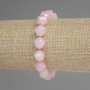 Bracelet Pink Quartz Faceted Diamond Shape, Diamond 10x9mm+- Beads 3mm+-, Length 18cm+- Stretch