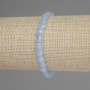 Aquamarine Beaded Coin Bracelet, 6mm diameter, 18cm length, stretch