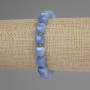 Aquamarine Bead Bracelet, faceted cube, diameter 8mm±, bead 3mm±, length 18cm±, stretch