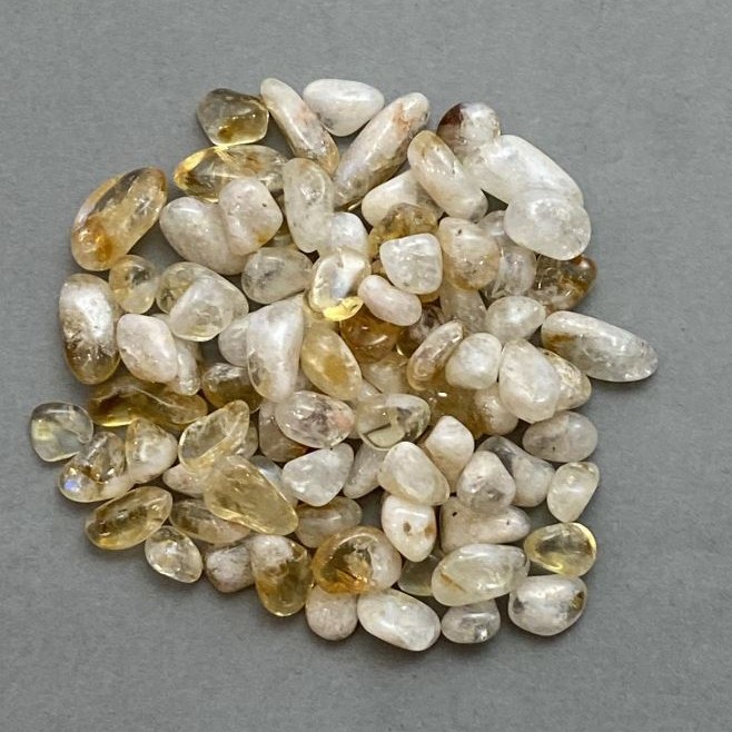 Natural Citrine Tumbled Stone with No Hole 7-14×5-7mm+- (per 100g+-)