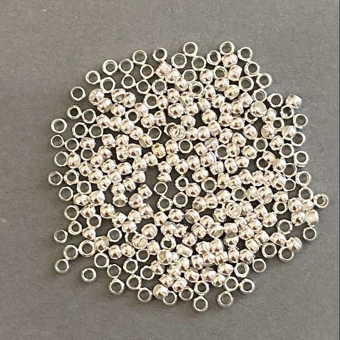 Crimp Beads "Zakhypy" (crimp beads) diameter 2.5 mm, metal color "Silver" packaging 200 g