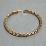 Bracelet weaving braid golden metal, diameter 68mm+