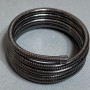 Elastic Flexible Gray Metal Bracelet, 68mm diameter +