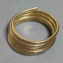 Elastic flexible golden metal bracelet, diameter 68mm+