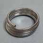 Elastic flexible bracelet in silver metal, diameter 68mm+