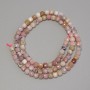 Opal Beads Granulated Cube, 4x4mm diameter, 39cm+/- length on thread