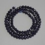 Avantium Aventurine Night of Cairo, faceted ball beads, 4 mm diameter ±, length 37 cm ± on thread