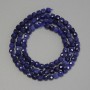 Sodalite Beads Faceted Cube, 4mm diameter, 40cm long on thread