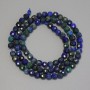 Azurite Beads Faceted Cube, 4mm diameter, 38cm length on thread