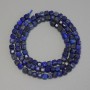 Lapis Lazuli Beads Faceted Cube, 4mm diameter, 39cm+ length on thread
