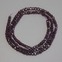 Garnet Beads, faceted cube shape, 3x3mm diameter, 40cm string on thread