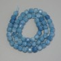 Aquamarine Beads, Faceted Cubes, 5x5 mm, 33 cm length on thread