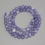 Aquamarine Beads Grenulated Coin-Shaped 6.5 mm, Threaded, 38 in