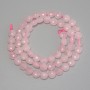 Pink Quartz Beads Faceted Coin-shaped 6.5 mm, 38 cm on a thread