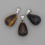 Drop Pendant Tiger's Eye 19x13mm±, length 29mm±