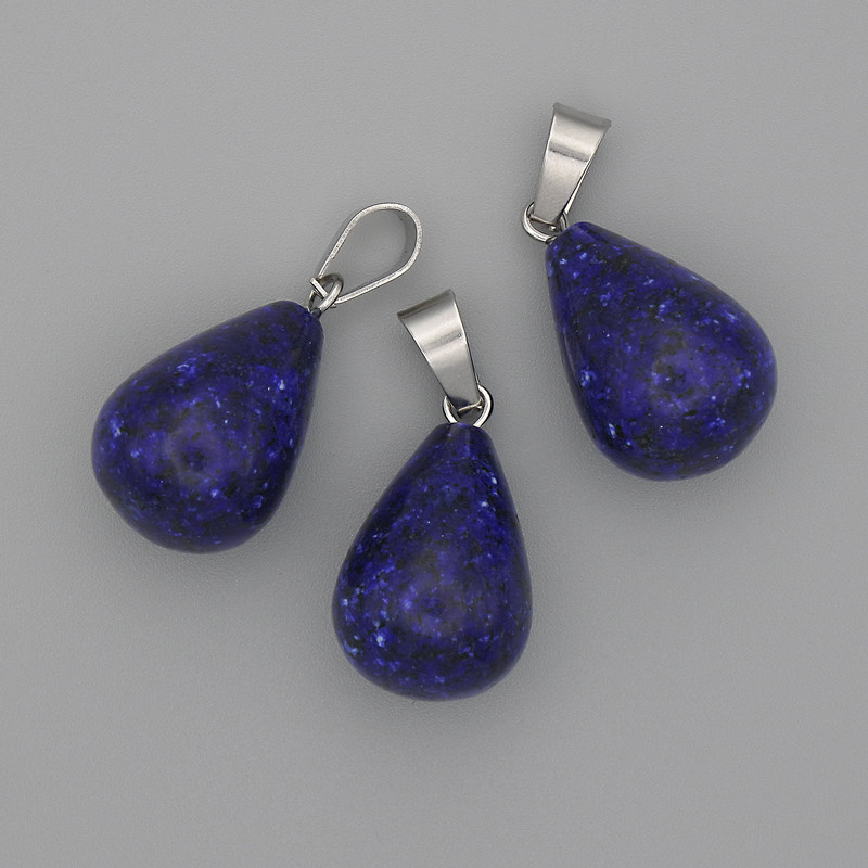 Pendant Droplet Lazurite 19x13mm+-, length 29mm+