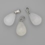Droplet Pendant with Rock Crystal 19x13mm+-, length 29mm+