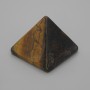 Tiger's Eye Stone Pyramid, natural stone, 30x30mm ±, 25mm wide ±