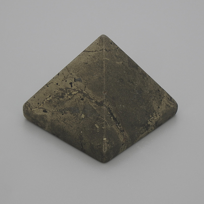 Natural Stone Pyrite Pyramid, 30x30mm +/- length, 25mm +/- width
