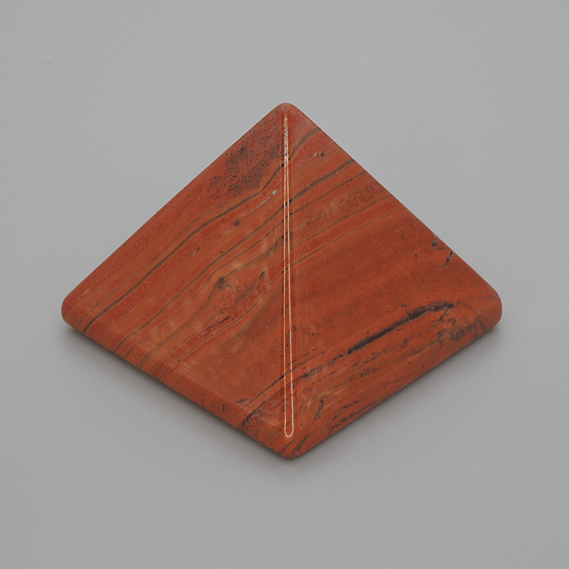 Red Jasper Pyramid, natural stone, 30x30mm±, 25mm wide±