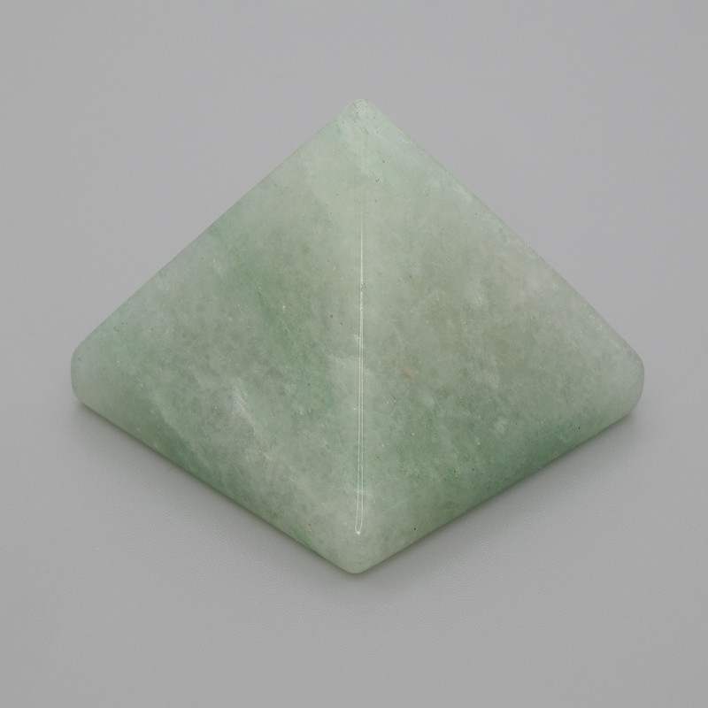 Pyramid Natural Jade Stone Souvenir, 38x38mm ± length, 33mm ± width