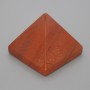 Red Jasper Pyramid, natural stone, 38×38 mm base, ~33 mm height