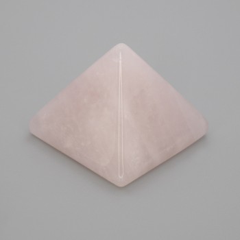 Pink Quartz Pyramid Natural Stone, 38x38mm± length, 33mm± width