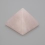 Pink Quartz Pyramid Natural Stone, 38x38mm± length, 33mm± width