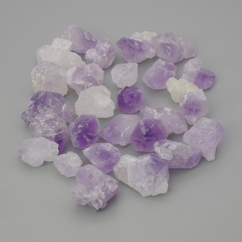 Amethyst natural stone souvenir, unprocessed stone ~ sizes 10-13x2-12 mm (+-) packaged 100 g (price per 100 g)