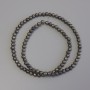 Pyrite Beads on Thread, Smooth Ball, Ø 4mm±, Length 38cm±