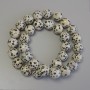 Dalmatian Jasper Beads on Thread Smooth Sphere, diameter 12mm±, length 38cm±