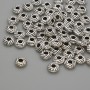 Bead Insert Findings Color: Silver, Hole 2mm, Diameter 6×2.5 mm, packaging 20 g (~57 pcs)