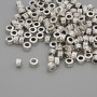 Bead Insert Findings, Silver Color Metal, 4x2.5 mm diameter, 2 mm hole, packaging 20 g (~128 pcs)