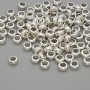 Bead Inlay Findings, Metal Color Silver, Diameter 5×2.5 mm ± hole ~2.8 mm, packaging 20 g (~101 pcs)