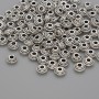 Bead Inlay Findings, metal color silver, diameter 5×2.5 mm, hole 1.8 mm, packaged 20 g (~105 pcs)