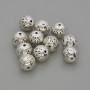 Bead Insertion Bead, metal color Silver, diameter 8mm±, hole diameter ~1.2mm±, packaging 20 g (~11 pcs)