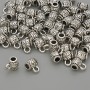 Bail Findings Color of Metal: Silver, size 6x5x7, 5 mm± holes, diameter 2.5 mm±, diameter 1.8 mm±, packaging 20 g (~58 pcs)