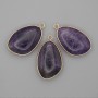 Amethyst Pendant in Golden Setting 21x35 mm+