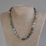 Jasper Bead Necklace, Dull-Tumbled 9-11×8-10 mm diameters, 50 cm length ± with extender chain + 5 cm