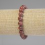Bracelet of Red Jasper Smooth Beads, 8mm diameter ±, length 18cm ±, stretch