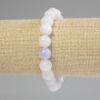 Aquamarine Bracelet Smooth Bead, 10mm diameter, 18cm length, stretch