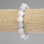 Aquamarine Bracelet Smooth Bead, diameter 12.5mm ±, length 18cm ±, stretch