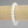 Bracelet Mountain Crystal Round Cabochon, 10x9mm diameter +-, stretch length 18cm +-