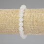 Bracelet Mountain Crystal Smooth Bead, 8mm diameter ±, 18cm length ± stretchy