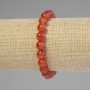 Carnelian Bead Bracelet Smooth Round Beads, 8mm diameter, 18cm length, stretch